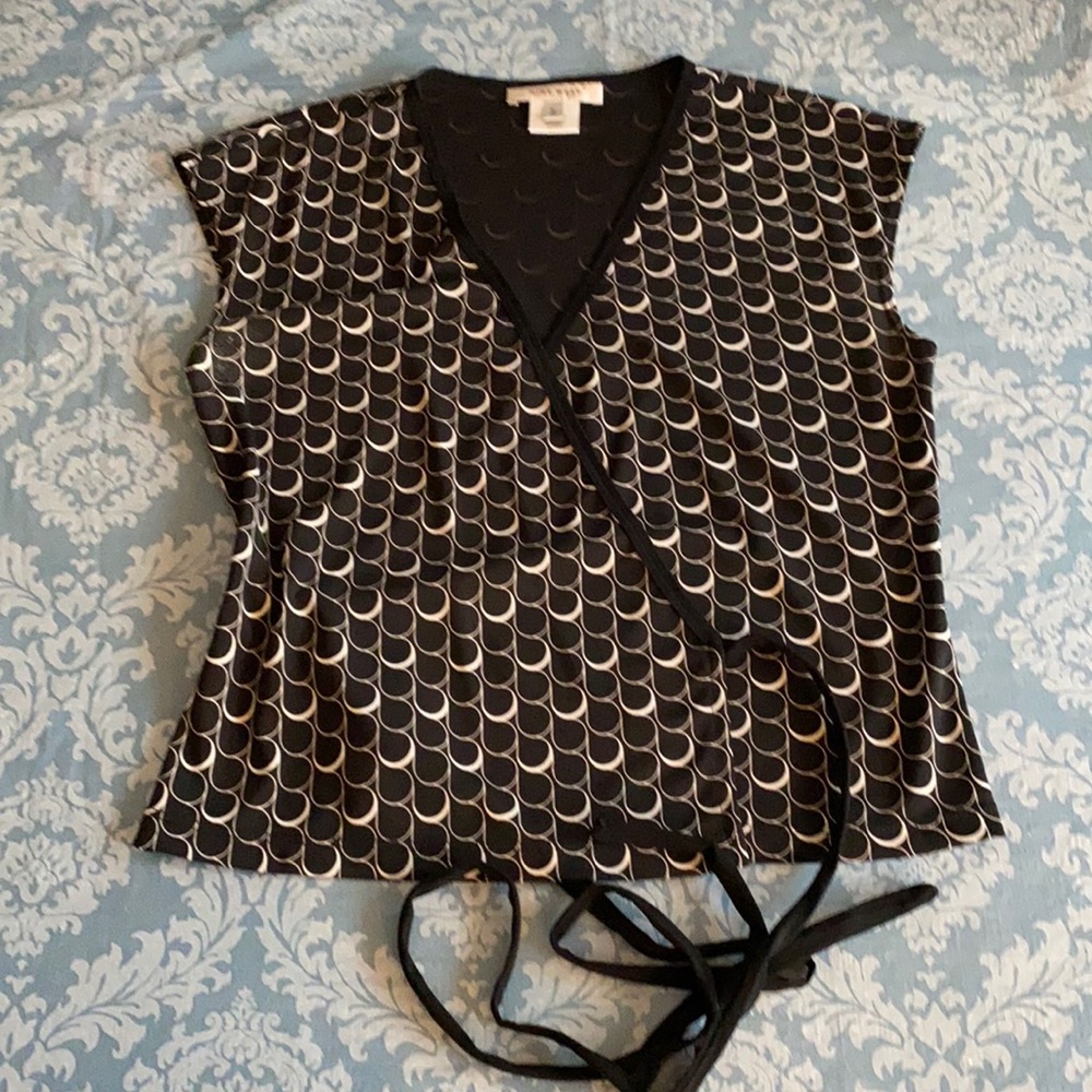 Nine West wrap around blouse
